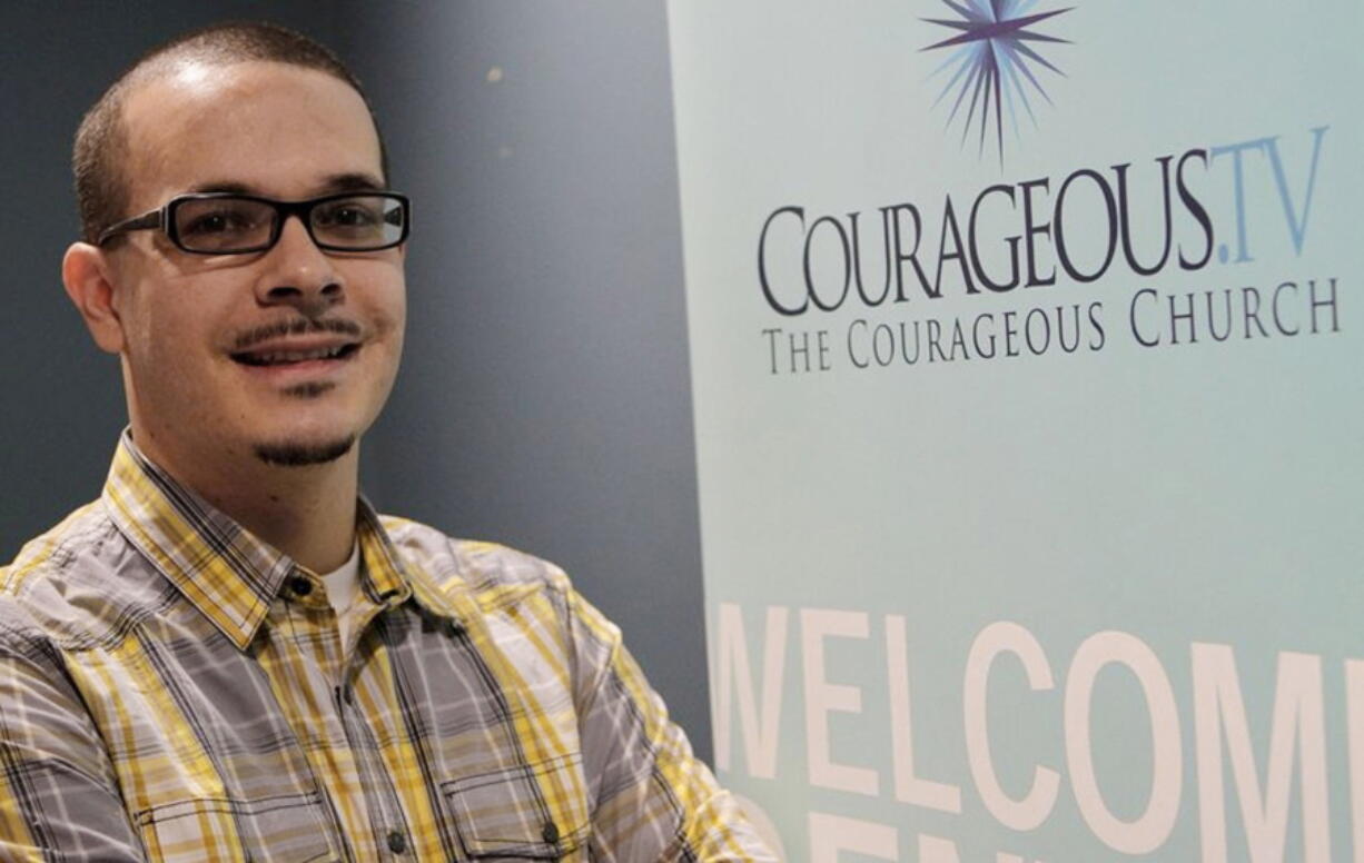 FILE - In this undated file photo, Shaun King poses where he was the lead pastor of Courageous Church in Midtown Atlanta. Acting on a tip received by civil rights activist King, the Harris County Sheriff’s Office has made an arrest in the case of a 7-year-old girl who was killed in a drive-by shooting.