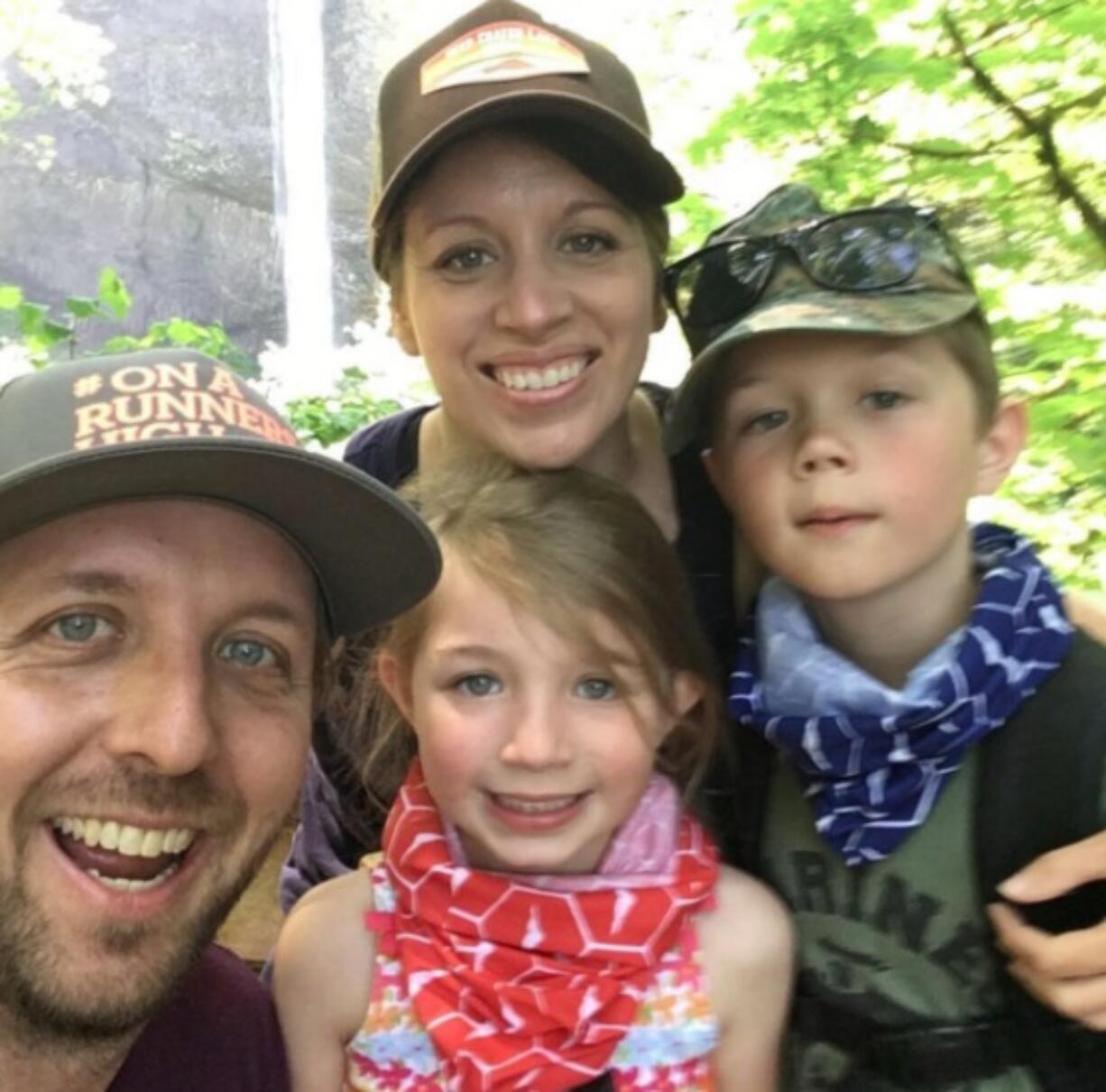 New King's Way Christian boys soccer coach Drew Klinsing with wife Michelle, daughter Natalie and son Shea (King's Way Christian school)