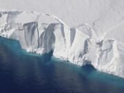 This 2016 photo provided by NASA shows the Getz Ice Shelf from 2016’s Operation Icebridge in Antarctica. According to a new study published Monday in Proceedings of the National Academy of Sciences, Antarctica is melting more than six times faster than it did in the 1980s.