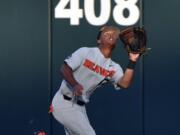 Mountain View High grad and Oregon State outfielder Preston Jones (33) is back for a fifth season with the Beavers.