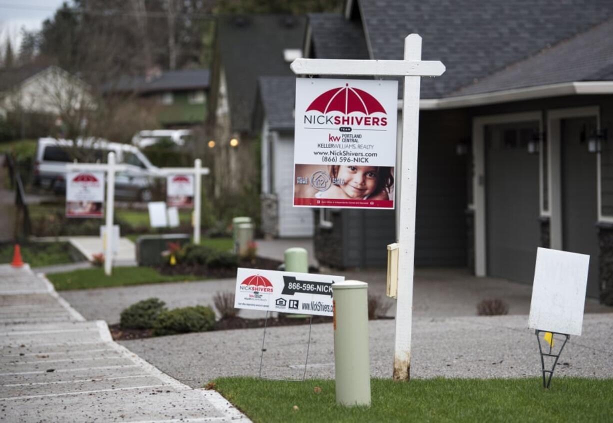 New homes in the $476,898 to $499,898 price range are pictured along Northwest 117th Street in Vancouver in December.