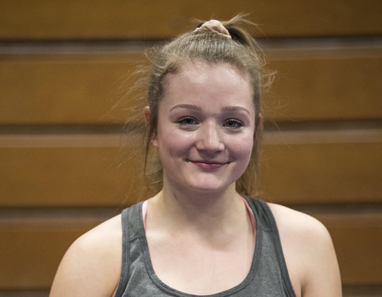 Columbia River sophomore Grace Gordon is pictured at Naydenov Gymnastics in Vancouver on Nov. 20, 2018.