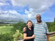 Mike Woodard with his wife, Michelle, on a trip to Hawaii. Michelle was part of his support system along with his family and faith that kept him positive during cancer treatment.