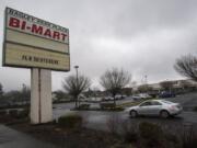 Bi-Mart announced it will be closing the pharmacies at two of its Vancouver-area stores next week. The locations are 2601 Falk Road, Vancouver, pictured, and 11912 N.E. Fourth Plain Blvd. in Orchards. The Bi-Mart pharmacy in Washougal will remain open.