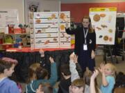 Washougal: Dietician Shelby Stanford talks to Hathaway Elementary School students at their Sodexo Student Well-Being Fair in late January.