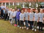 Yacolt: The fourth-graders picked as student leaders for Yacolt Primary School’s kindness rocks project, which saw students paint positive messages on rocks to be placed in the new courtyard.