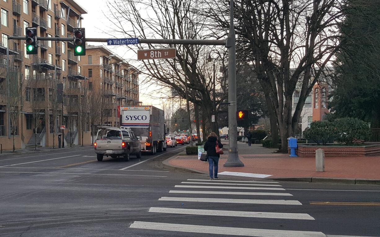 Traffic backed up into downtown Vancouver Wednesday morning because of Interstate 84 closures. Police Police were conducting a shooting investigation on the freeway.