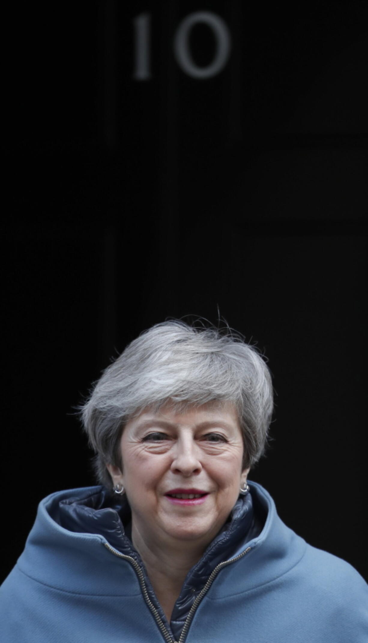 Britain's Prime Minister Theresa May leaves 10 Downing Street for the House of Commons for her weekly Prime Minister's Questions in London, Wednesday, Feb. 20, 2019. May is due to go the Brussels to meet EU leaders for further negotiation on Brexit.