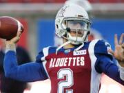 Montreal Alouettes quarterback Johnny Manziel had his Canadian Football League contact terminated by the league on Wednesday, Feb. 27, 2019. The league also informed the eight other teams that it wouldn’t register a contract for Manziel if any tried to sign him.