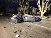 Camas police responded to the scene of a fatal crash shortly after midnight on Wednesday. The driver was taken to the hospital with not life threatening injuries; an unidentified passenger was pronounced dead at the scene, police said.