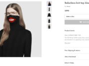 A screenshot taken on Thursday Feb.7, 2019 from an online fashion outlet showing a Gucci turtleneck black wool balaclava sweater for sale, that they recently pulled from its online and physical stores. Gucci has apologized for the wool sweater that resembled a “blackface” and said the item had been removed from its online and physical stores, the latest case of an Italian fashion house having to apologize for cultural or racial insensitivity.