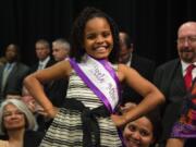 “Little Miss Flint” Mari Copeny, 8, poses during an event on May 4, 2016, at Northwestern High School in Flint, Mich.