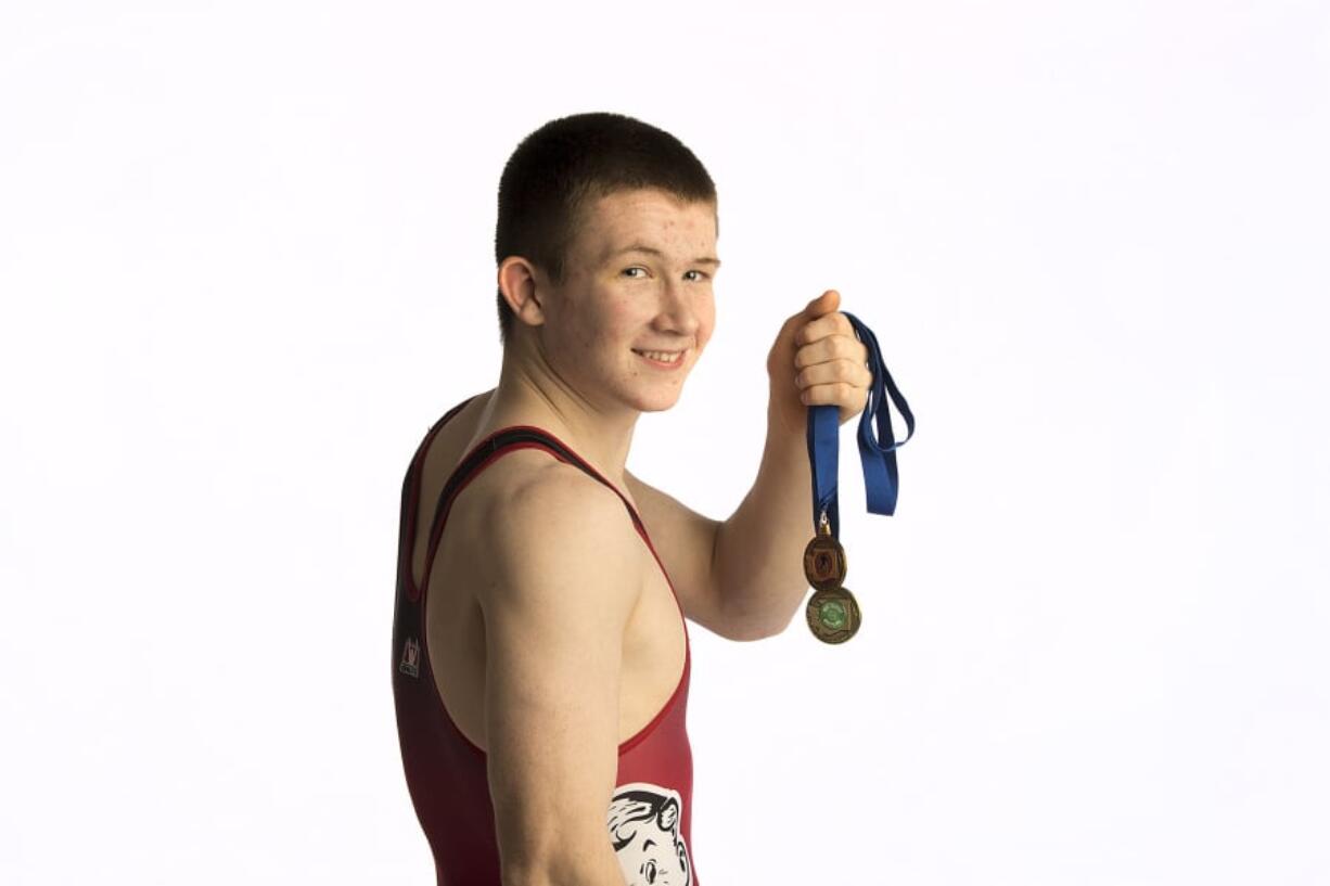 Amanda Cowan/The Columbian Camas senior Tanner Craig won his second state title at February’s Mat Classic. He triumphed in the 4A 138-pound division, one of the toughest in the state this year.