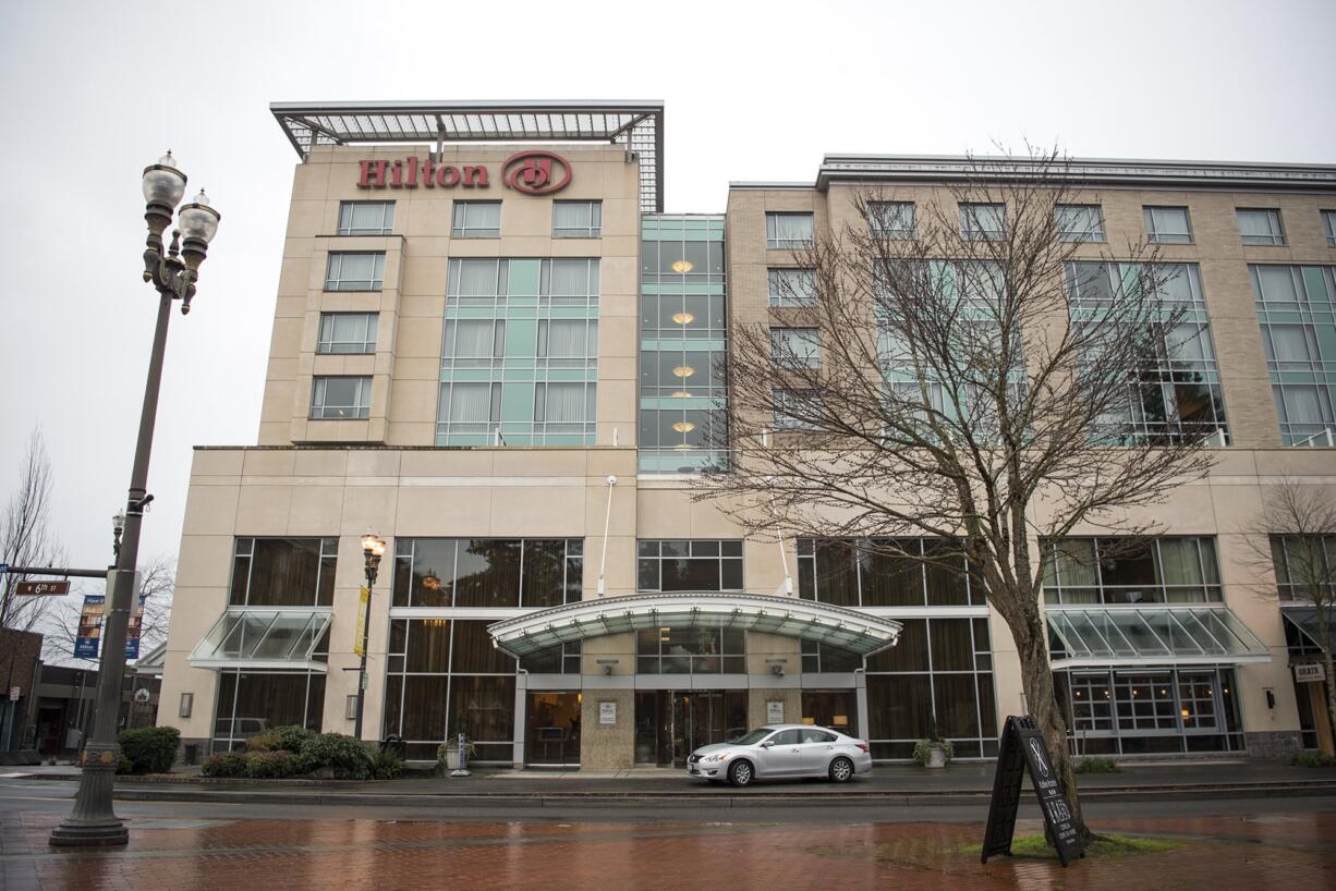 The Hilton Vancouver Washington is seen in December.