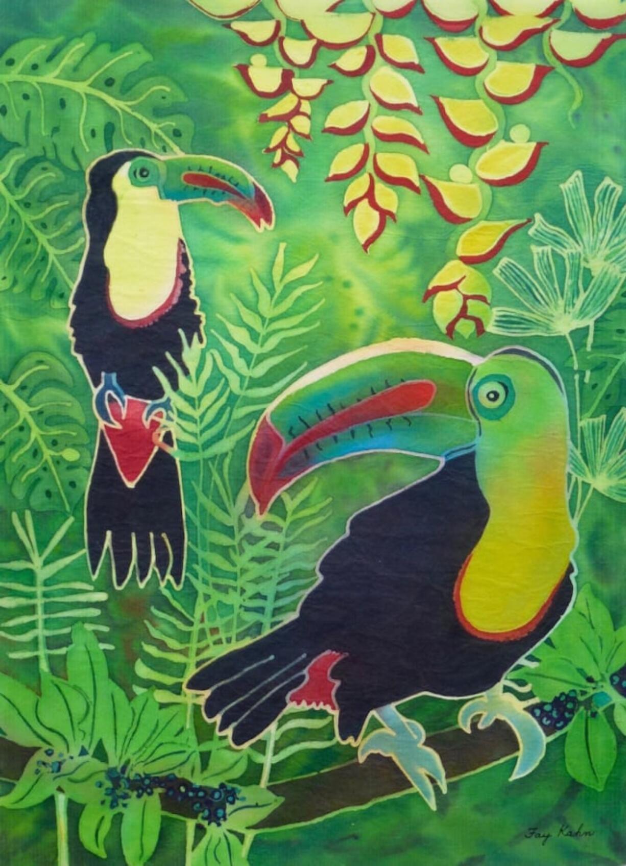 Angst Gallery will host the Southwest Washington Watercolor Society’s Spring exhibition in April, where guests can see Fay Kahn’s “Toucan Paradise.” There will be an artists reception on April 4.