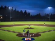 The Ridgefield Spudders and the Kalama Chinooks face off in the first game at the new Ridgefield Outdoor Recreation Complex Friday, March 8, 2019.