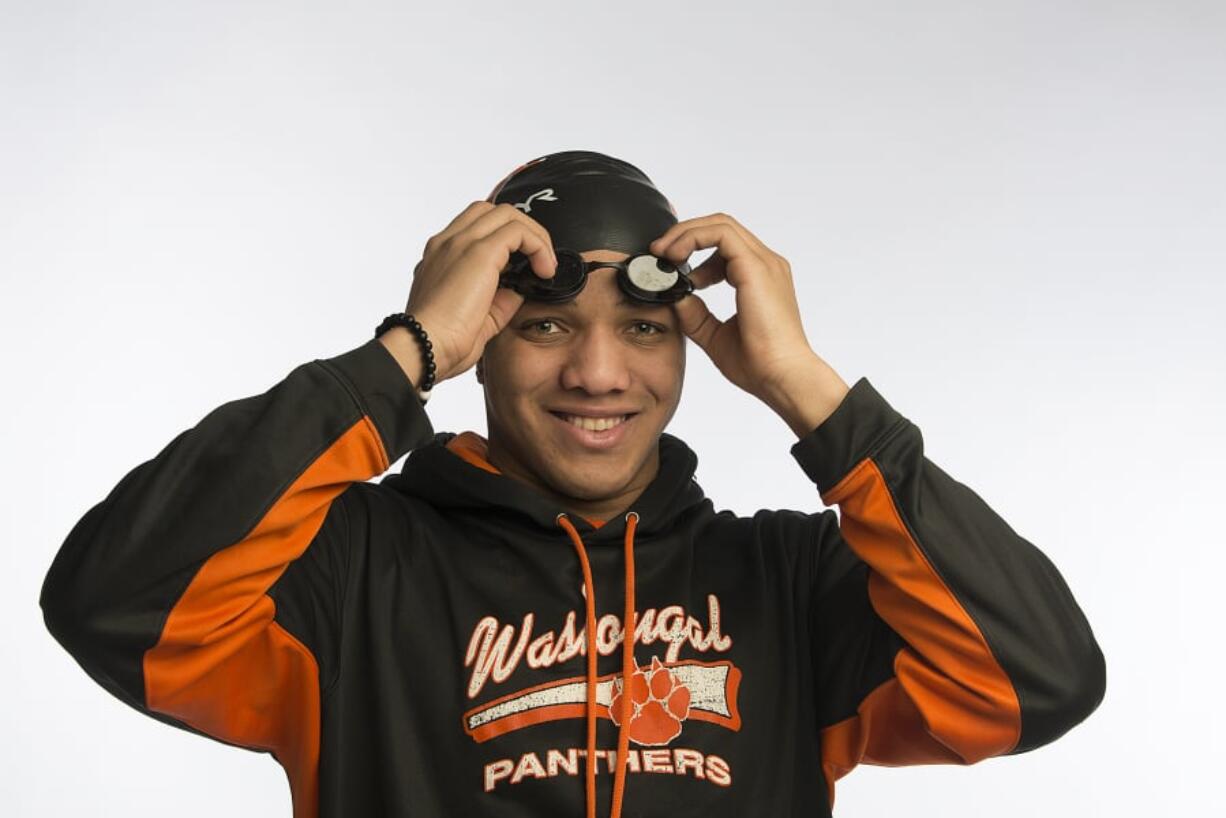 Washougal’s Isaiah Ross, our All-Region Swimmer of the Year, is pictured at The Columbian on Wednesday afternoon, March 6, 2019.