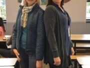 Washuogal: Kim Wongwai, left, and Betty Gabel are two of the first volunteers at Columbia River Gorge’s new Lunch Buddies program.