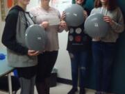 Lincoln: Discovery Middle School students with “wiggle chairs,” which were purchased thanks to a grant from the Lincoln Neighborhood Association.