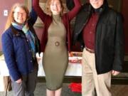 Walnut Grove: Seton Catholic College Preparatory senior Elizabeth Hennessey, middle, with her parents Catherine and Stuart, will represent the region in the 36th annual National Shakespeare Competition in late April. She will travel to New York for the competition.