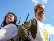 Melissa Matteo as Patsy and Owen Gebhard as King Arthur in “Spamalot: Young@Part Edition.” Photos by Natasha Hauskins