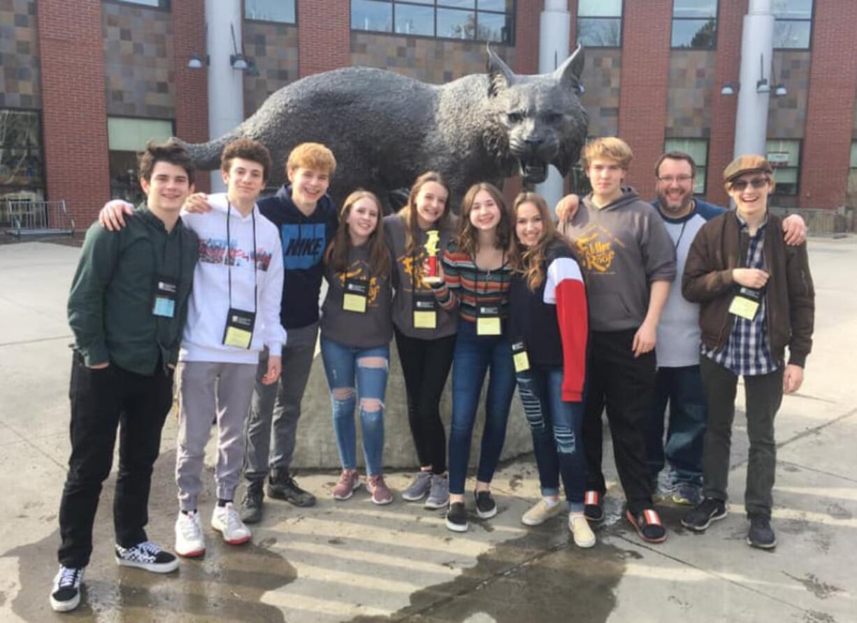 Hockinson: Members of the Hockinson High School Theatre Co., who earned an Excellence in Performance award at the Washington State Thespian Festival.