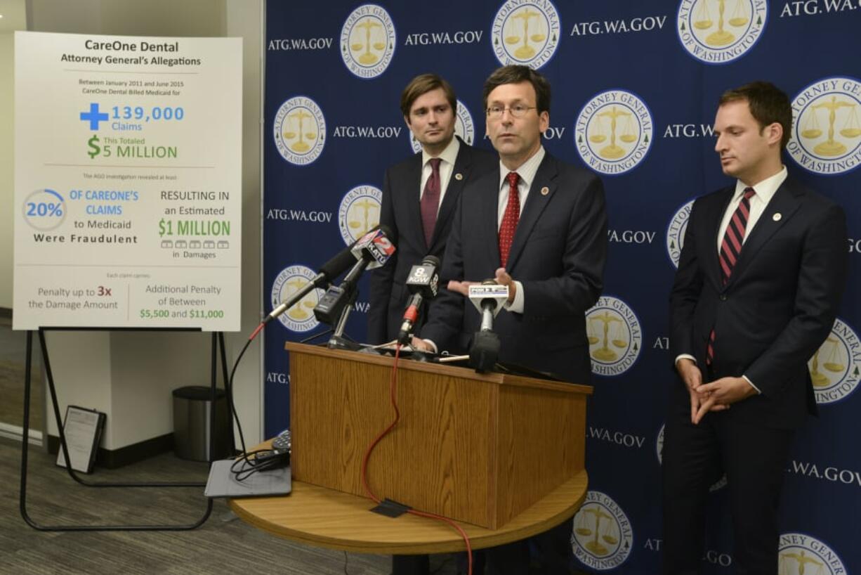 Attorney General Bob Ferguson announced a lawsuit against CareOne Dental for Medicaid fraud in September 2015 at the Attorney General’s Office in Vancouver. That lawsuit was settled for $1 million with CareOne owners Dr. Liem Do, and his wife, Dr. Phuong-Oanh Tran.