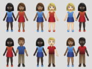 The emoji gods, otherwise known as the Unicode Consortium, will now offer couples of color using six skin tones already available.