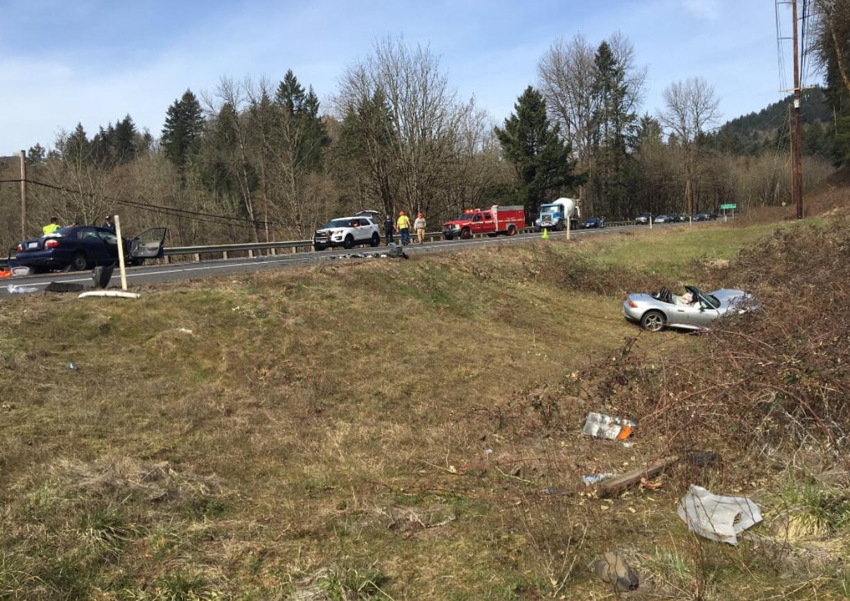 An Ariel man was killed and two other men were injured in a head-on collision Friday afternoon on state Highway 503 east of Woodland in Cowlitz County.