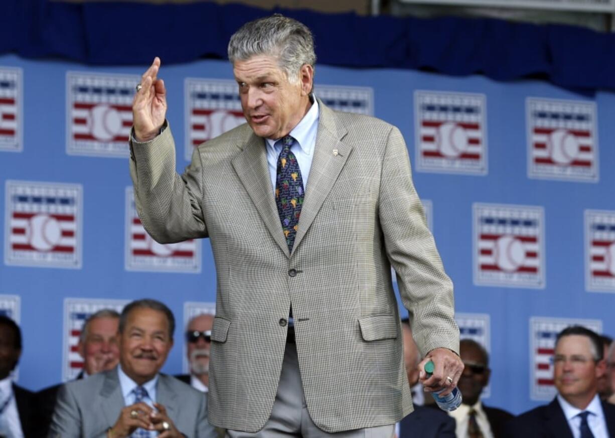 National Baseball Hall of Famer Tom Seaver arrives for an induction ceremony in 2015 in Cooperstown, N.Y. Seaver has been diagnosed with dementia and has retired from public life. The family of the 74-year-old made the announcement Thursday, March 7, 2019, through the Hall and said Seaver will continue to work in the vineyard at his home in California.