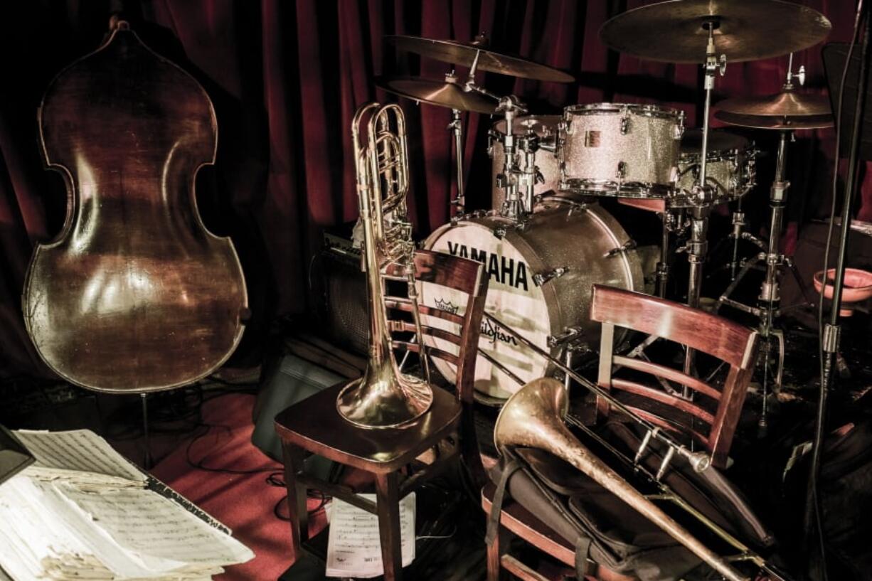 Various instruments on the stage at the club in New York ready for the Vanguard 16 piece Jazz orchestra. The orchestra has played at the Vanguard every Monday night since 1966 and is a New York City tradition. New York has long been a city known for jazz. What’s less known is how kid- and family-friendly jazz performances can be.