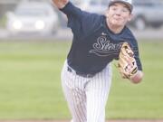 Skyview's Cooper Barnum struck out two batters in one inning of a 4A Greater St. Helens League baseball game Thursday in Battle Ground.