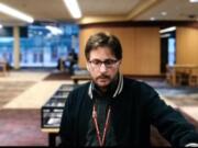 Emilio Estevez in “The Public,” which was shot in January 2017 at The Public Library of Cincinnati and Hamilton County in Ohio. The film follows homeless patrons who refuse to leave the library on a subzero night and the librarians who help them, leading to a standoff with police.