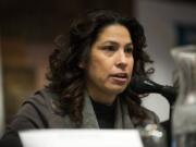 State Rep. Monica Stonier, D-Vancouver, speaks during the annual Legislative Outlook Breakfast in December.