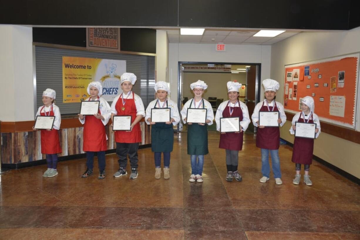 Washougal: Eight students from Washougal elementary schools competed in the Sodexo Future Chefs Challenge, cooking recipes that fell under this year’s theme of healthy Mexican food.