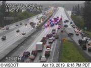 Vancouver police stopped a C-Tran bus and took a suspect into custody Friday night. Traffic backed up on southbound Interstate 205 for the investigation.