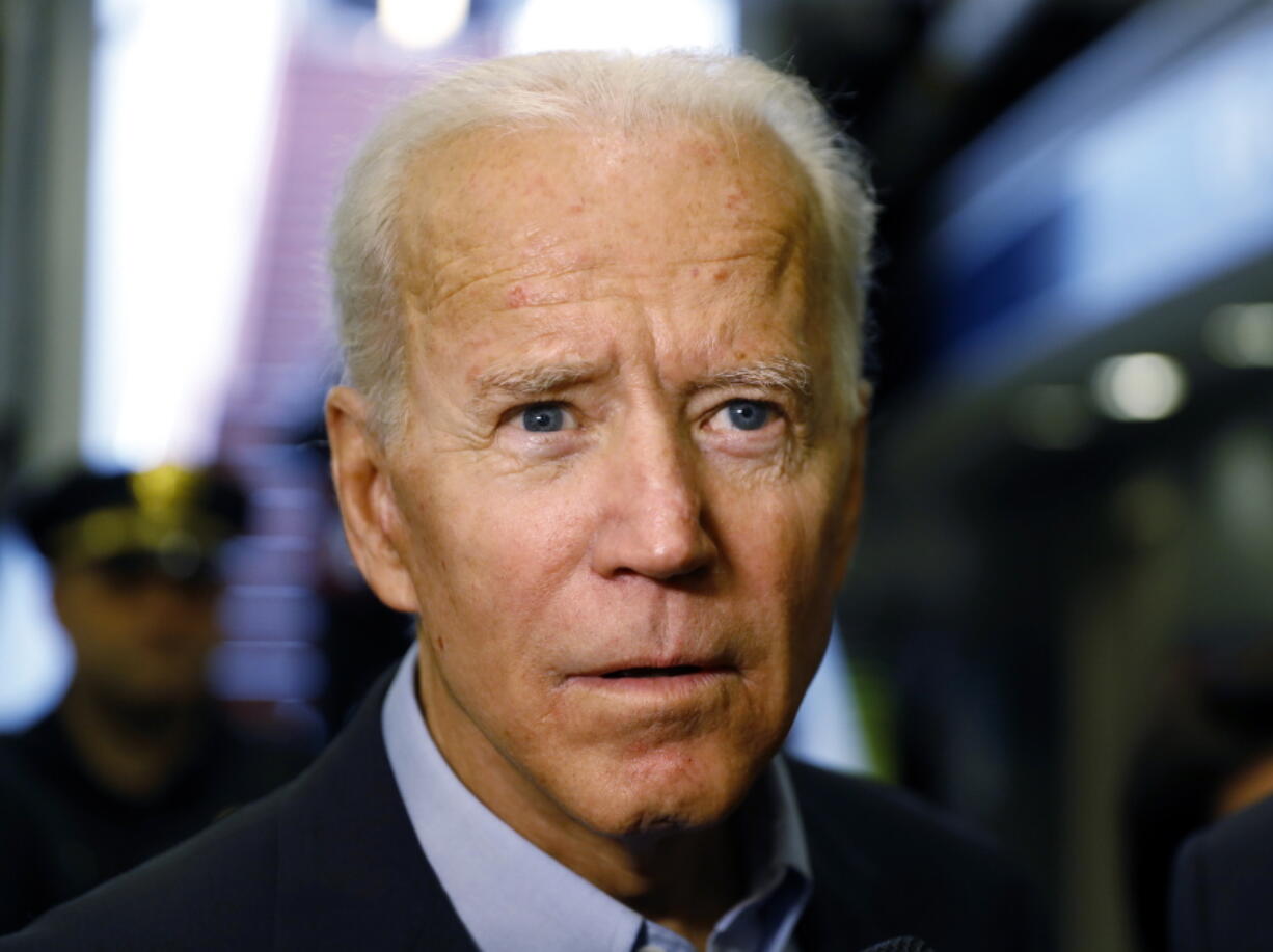 Former Vice President and Democratic presidential candidate Joe Biden arrives at the Wilmington train station Thursday April 25, 2019 in Wilmington, Delaware. Biden announced his candidacy for president via video on Thursday morning.