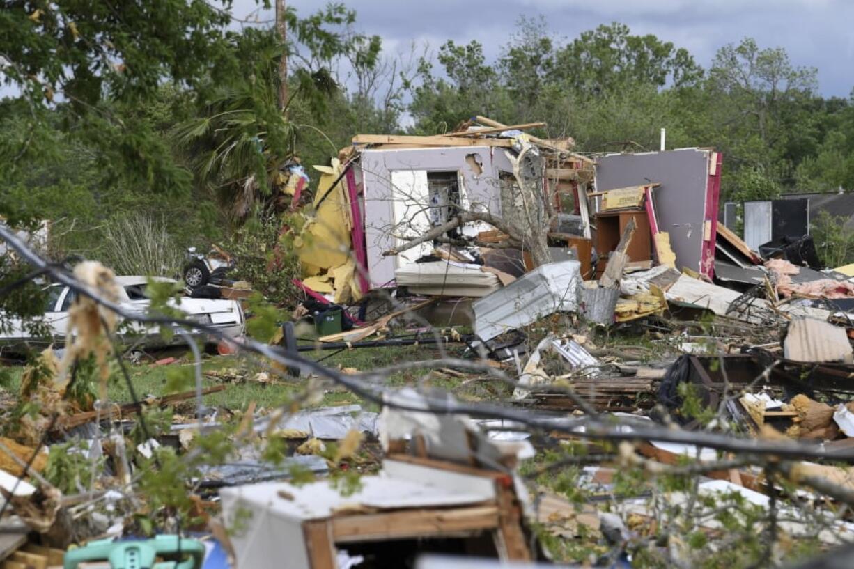 More than 30 homes were damaged when severe weather struck Franklin, Texas, Saturday, April 13, 2019.