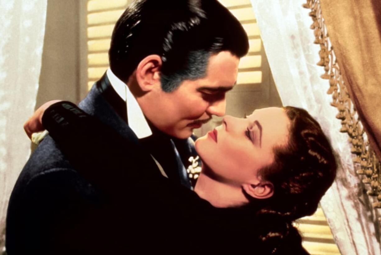 This image released by Turner Classic Movies shows Clark Gable, left, and Vivien Leigh in a scene from “Gone with the Wind.” On Thursday, the TCM Classic Film Festival will open its 10th annual edition in Los Angeles with “When Harry Met Sally...” To mark its anniversary, TCM will on Sunday again air “Gone With the Wind,” the film that it first transmitted on April 14, 1994.