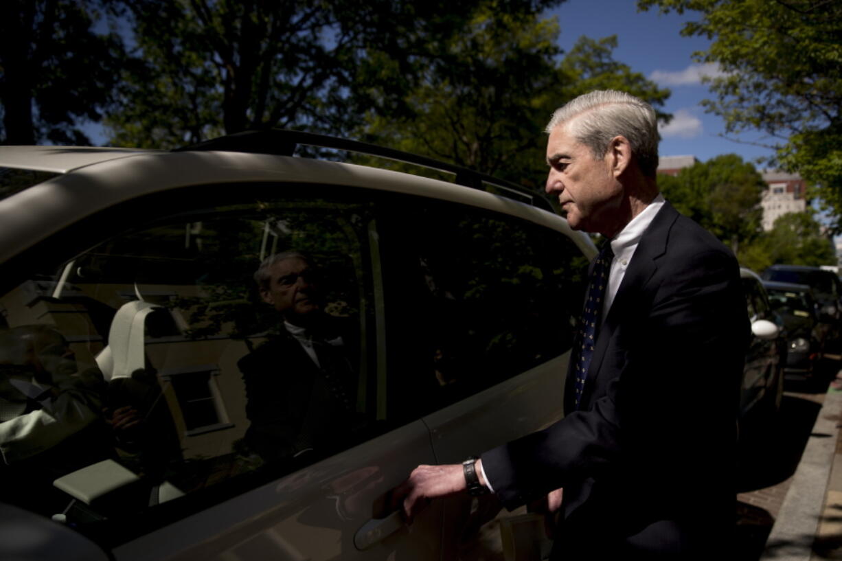 Special Counsel Robert Mueller departs Easter services at St. John’s Episcopal Church on Sunday in Washington.