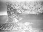 In this May 19, 1980 file photo, Mount St. Helens erupts in Washington, sending a plume of ash many miles skyward.