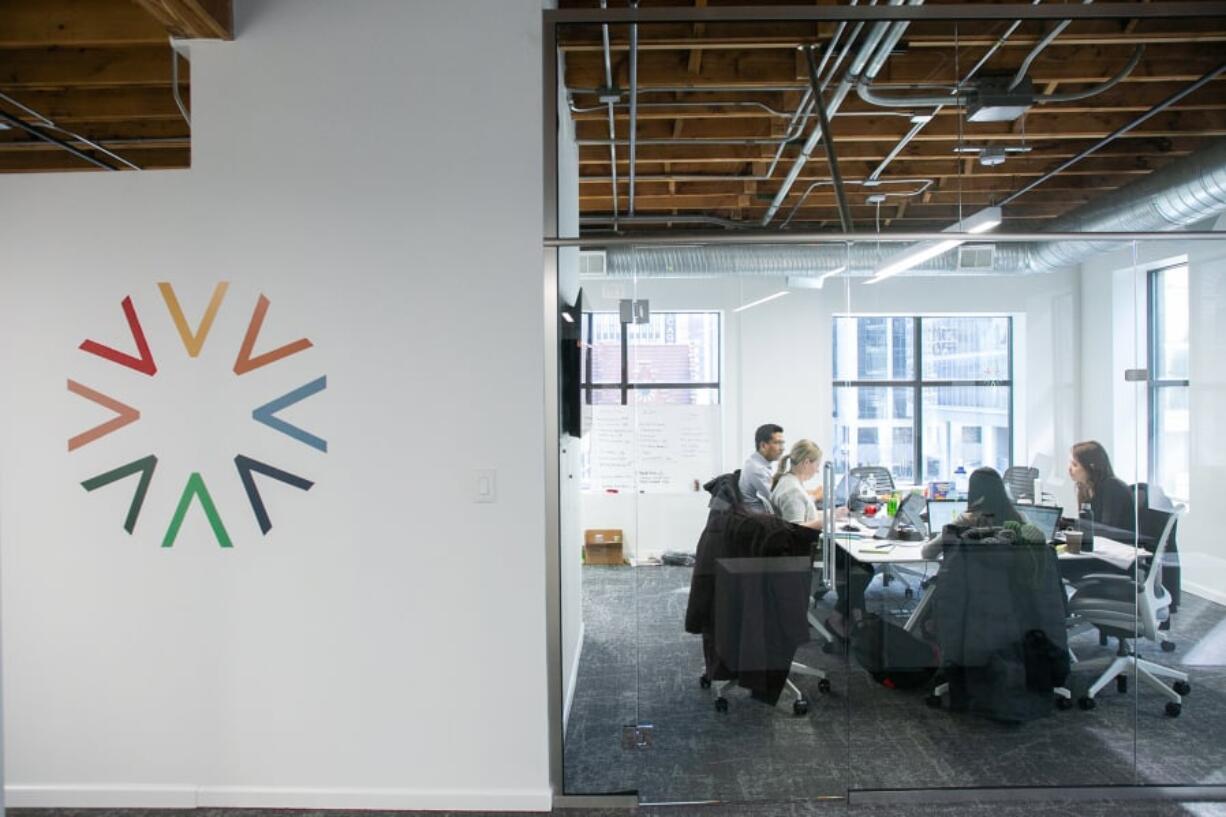 The second floor of marijuana company Verano’s new offices in Chicago on March 26, 2019. Verano was recently acquired by Harvest Health for $850 million.