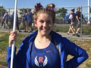 Mackenzie Sparks of Ridgefield won the 2A state javelin title on Thursday, May 23, 2019.