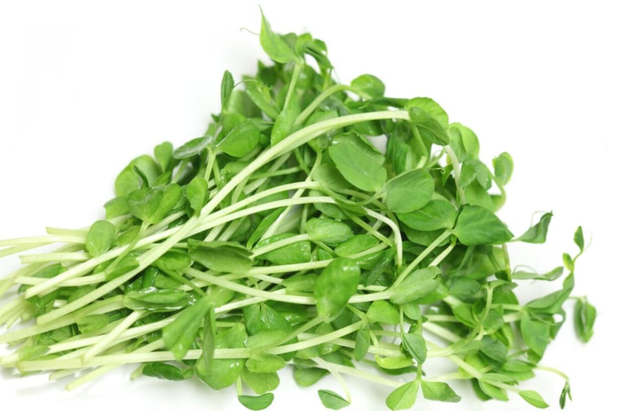 Pea shoots have a crisp, light texture and a mild pea pod flavor.