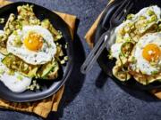 Ginger-Marinated Zucchini With Lime Yogurt. MUST CREDIT: Photo by; food styling by Lisa Cherkasky for The Washington Post.