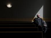 Judge James Rulli, who is retiring after decades of service, pauses for a portrait at the Clark County Courthouse. Rulli also helped create Clark County’s therapeutic drug court 20 years ago.