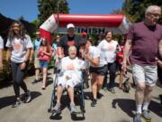 Participants depart from Esther Short Park at the start of the American Heart Association’s Heart and Stroke Walk in Vancouver on Sunday afternoon. Over 500 walkers participated to raise money for heart disease and stroke prevention.