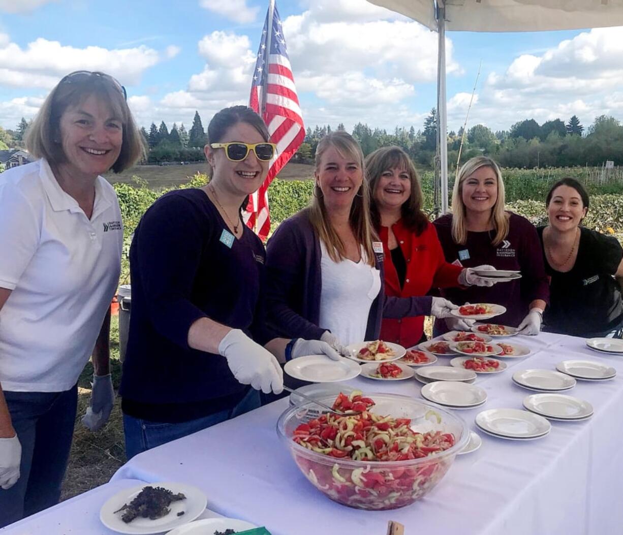 West Vancouver: Members from Davidson & Associates Insurance, 610 Esther St., Suite 101, donated $5,000 to Vancouver nonprofit Partners in Careers’ Roots to Road program, which provides small-scale farm training and jobs to veterans.