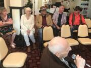 East Vancouver: Vancouver Moose Lodge 1774 volunteers hosted a karaoke party at Springwood Landing Gracious Retirement Living in honor of Jack Grauer, a new resident who is 98 years old and can no longer drive himself to sing karaoke every week, like he used to do.