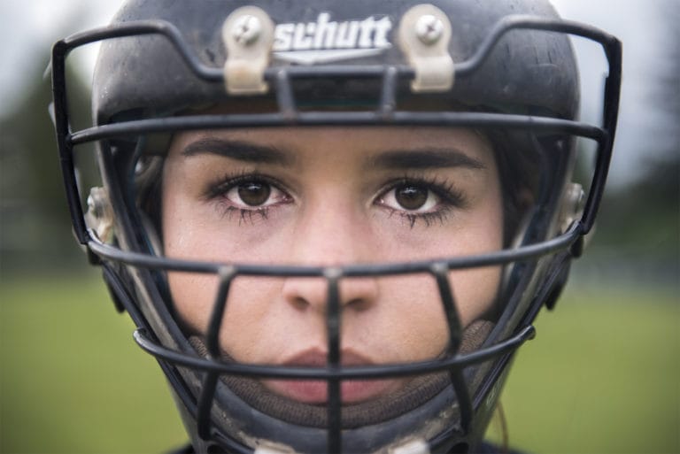 Tigers’ Catcher Grace Stillman poses for a press photo at Battle Ground High School on Tuesday afternoon, May 14, 2019.